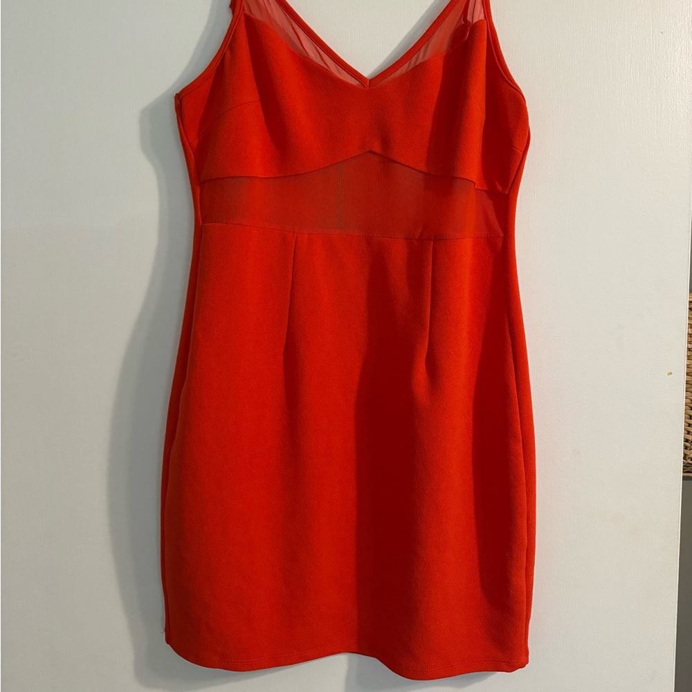 Orange/red mini dress